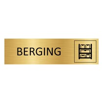Goud aluminium deurbordje Berging