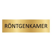 Goud aluminium deurbordje Röntgenkamer