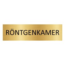 Goud aluminium deurbordje Röntgenkamer