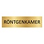 CombiCraft Goud aluminium deurbordje Röntgenkamer 165 x 45 mm - per 1 stuk