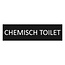CombiCraft Zwart aluminium deurbordje Chemisch toilet 165 x 45 mm - per 1 stuk