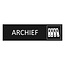 CombiCraft Zwart aluminium deurbordje Archief 165 x 45 mm - per 1 stuk