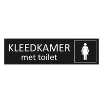Zwart aluminium deurbordje Dames kleedkamer met toilet