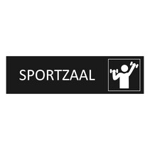 Zwart aluminium deurbordje Sportzaal