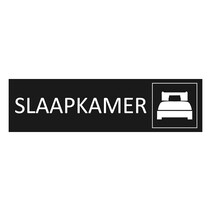 Zwart aluminium deurbordje Slaapkamer