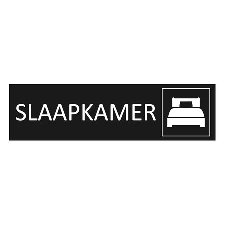 CombiCraft Zwart aluminium deurbordje Slaapkamer 165 x 45 mm - per 1 stuk