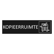 Zwart aluminium deurbordje Kopieerruimte