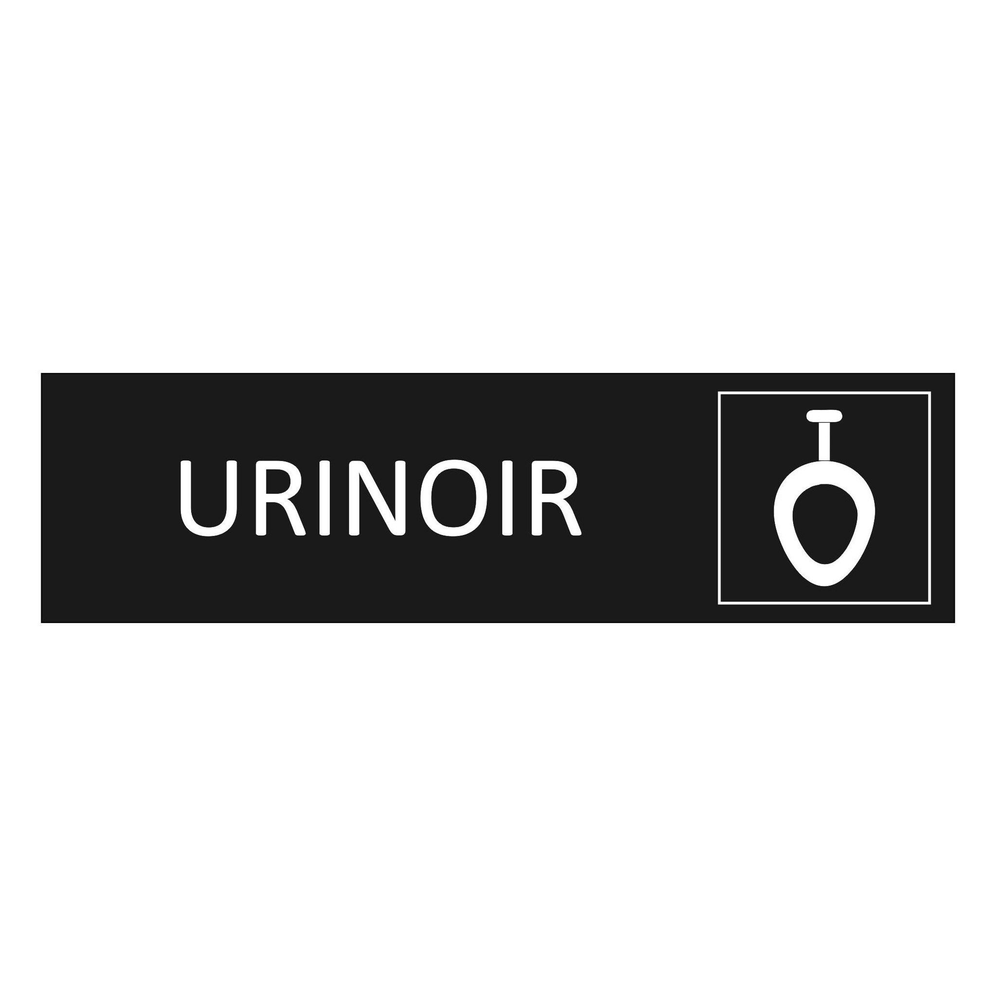 CombiCraft Zwart aluminium deurbordje Urinoir 165 x 45 mm - per 1 stuk