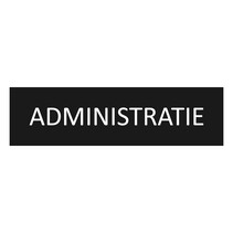 Zwart aluminium deurbordje Administratie
