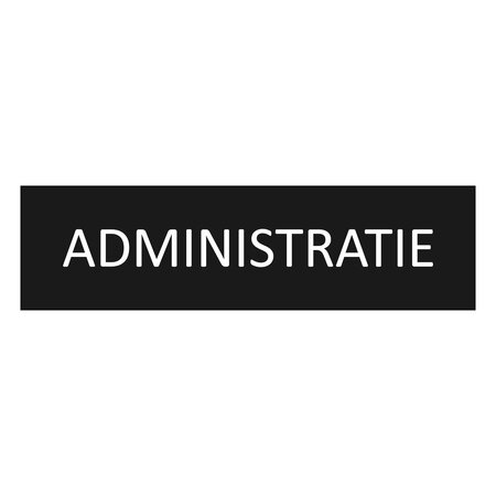 CombiCraft Zwart aluminium deurbordje Administratie 165 x 45 mm - per 1 stuk