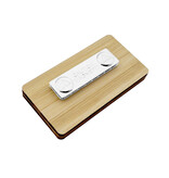 CombiCraft Blanco bamboe naambadge 72x38mm met venster en magneet - per 1 stuk