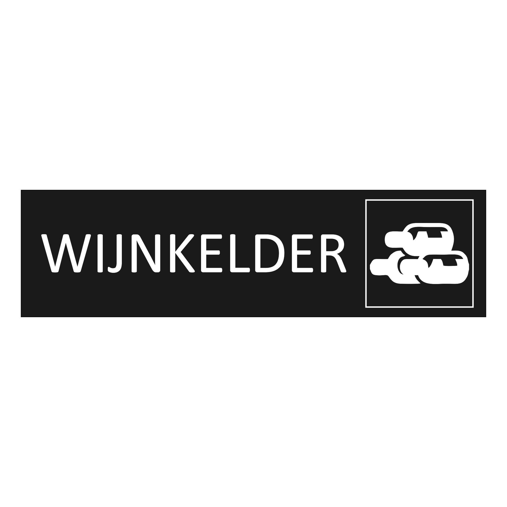 CombiCraft Zwart aluminium deurbordje Wijnkelder 165 x 45 mm - per 1 stuk