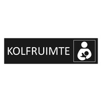 Zwart aluminium deurbordje Kolfruimte