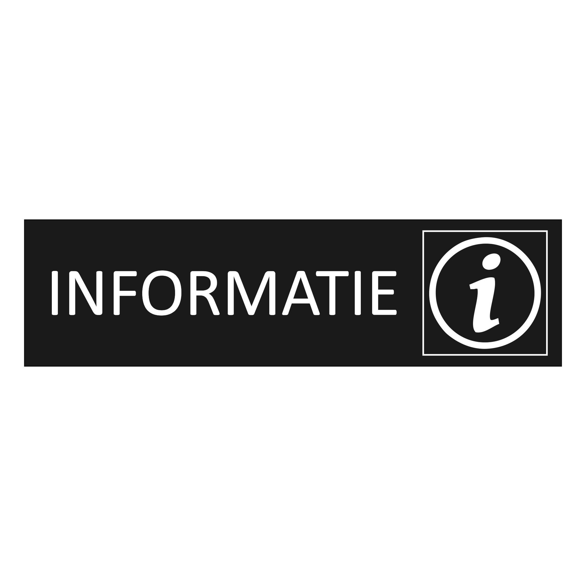 CombiCraft Zwart aluminium deurbordje Informatie 165 x 45 mm - per 1 stuk