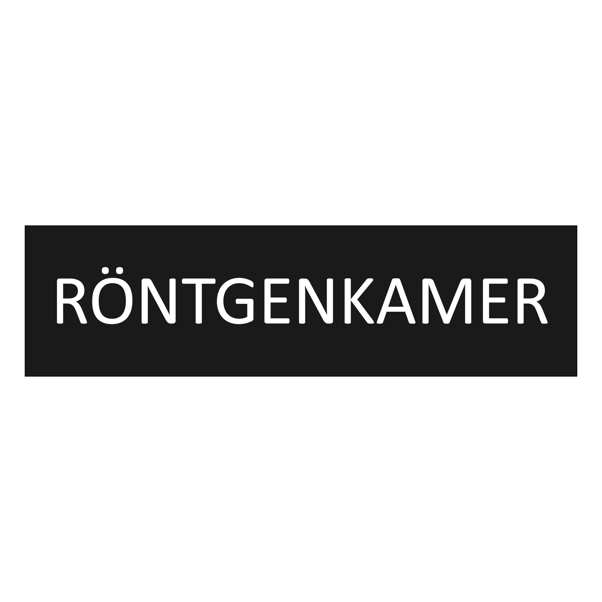 CombiCraft Zwart aluminium deurbordje Röntgenkamer 165 x 45 mm - per 1 stuk