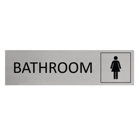 CombiCraft Aluminium deurbordje Bathroom 165 x 45 mm - per 1 stuk