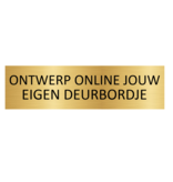 CombiCraft Goud aluminium deurbordje Eigen ontwerp 165 x 45 mm - per 1 stuk