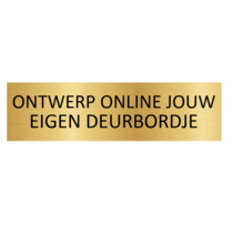 Goud aluminium deurbordje Eigen ontwerp