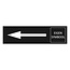 CombiCraft Zwart aluminium deurbordje pijl links en symbool 165 x 45 mm - per 1 stuk