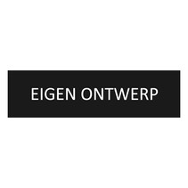 Zwart aluminium deurbordje eigen ontwerp