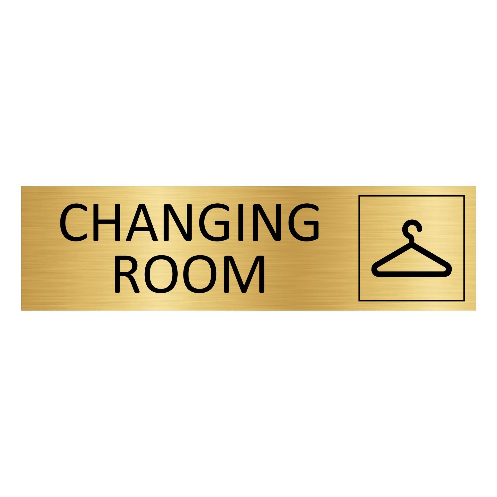 CombiCraft Goud aluminium deurbordje Changing room 165 x 45 mm - per 1 stuk