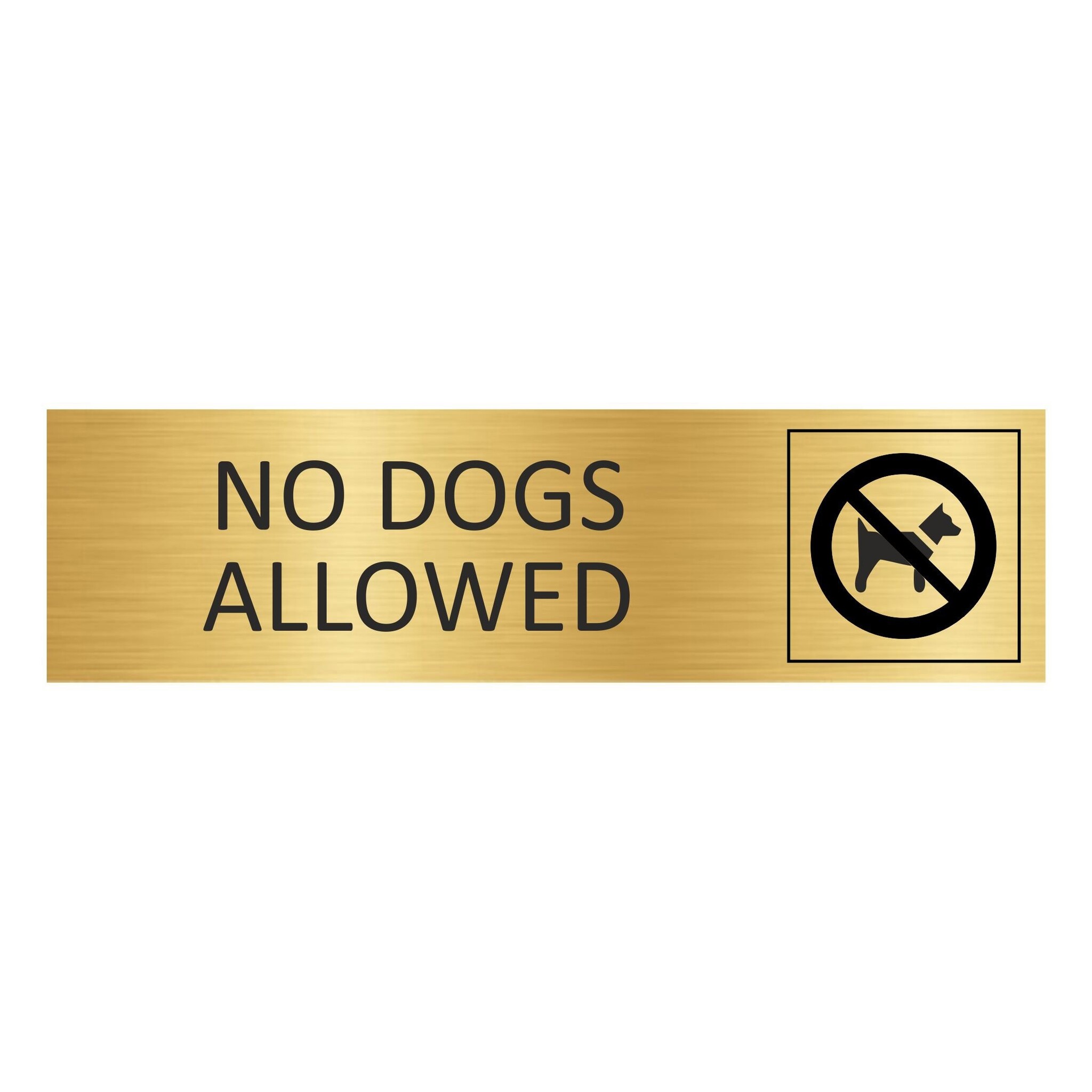 CombiCraft Goud aluminium deurbordje No dogs allowed 165 x 45 mm - per 1 stuk