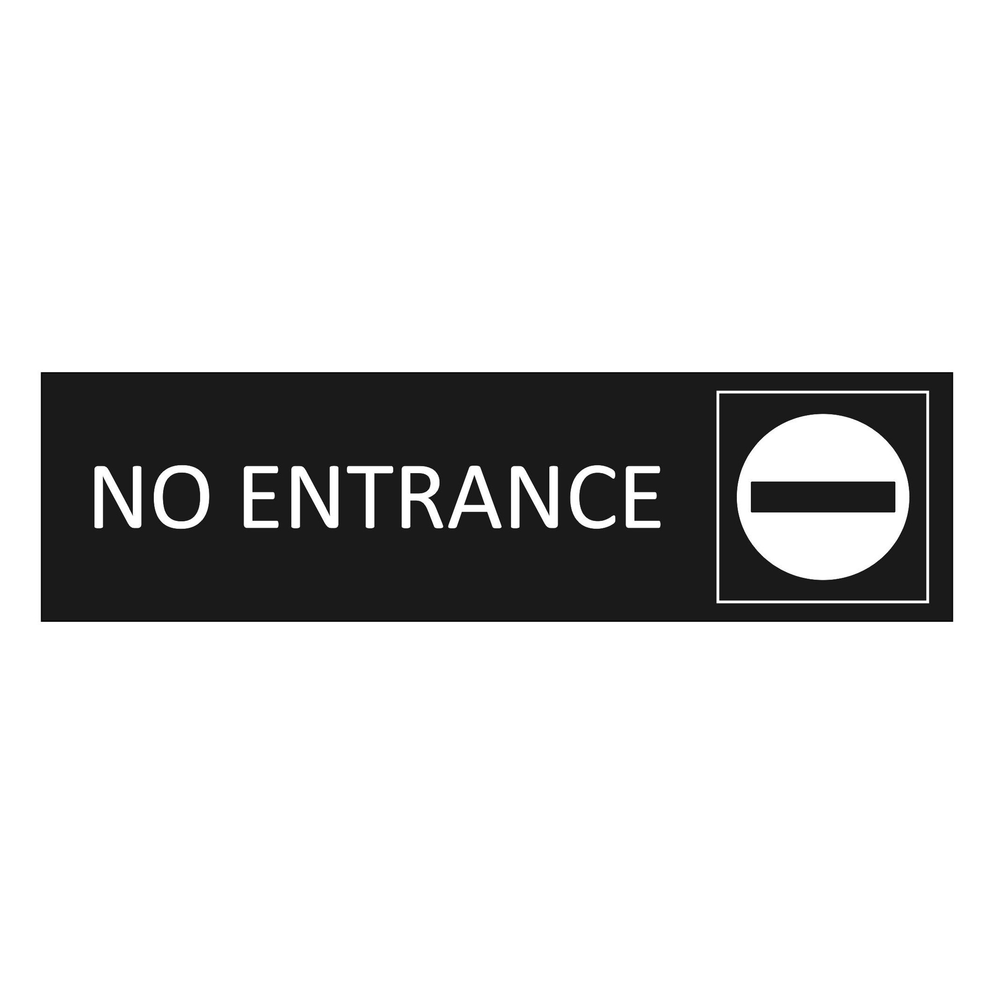 CombiCraft Zwart aluminium deurbordje No entrance 165 x 45 mm - per 1 stuk