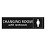CombiCraft Zwart aluminium deurbordje Womens changing room 165 x 45 mm - per 1 stuk