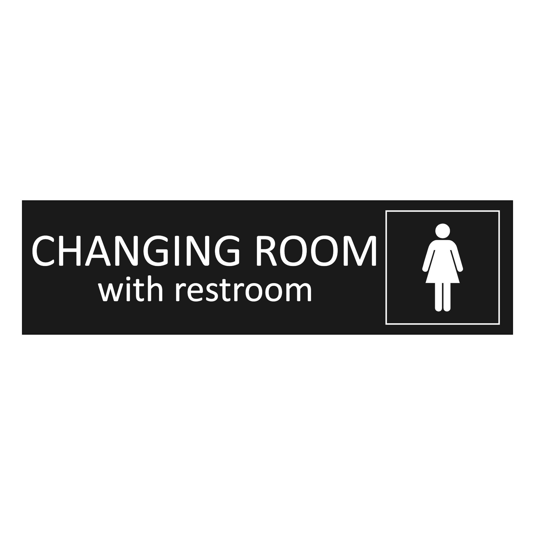 CombiCraft Zwart aluminium deurbordje Womens changing room 165 x 45 mm - per 1 stuk