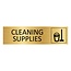 CombiCraft Goud aluminium deurbordje Cleaning supplies 165 x 45 mm - per 1 stuk
