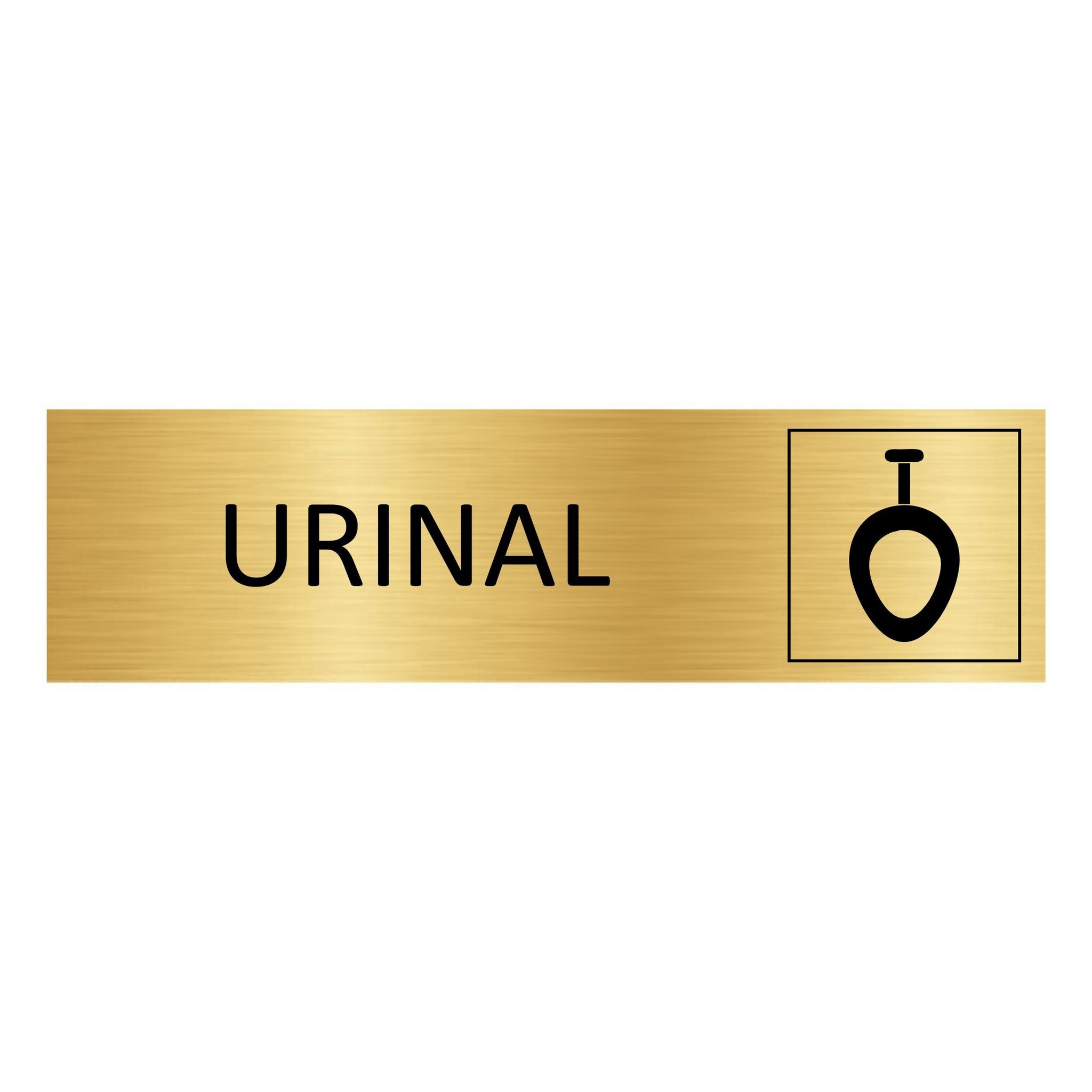 CombiCraft Goud aluminium deurbordje Urinal 165 x 45 mm - per 1 stuk