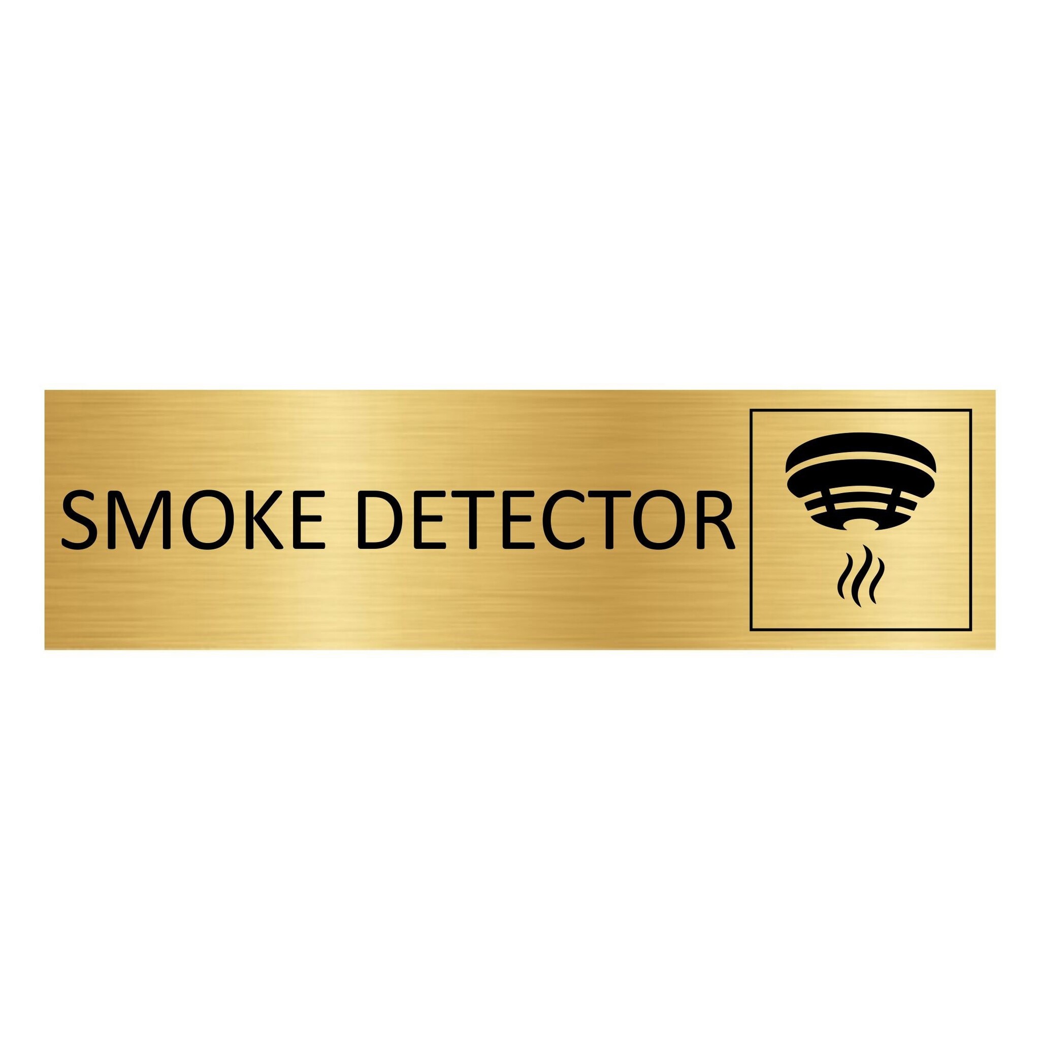 CombiCraft Goud aluminium deurbordje Smoke detector 165 x 45 mm - per 1 stuk