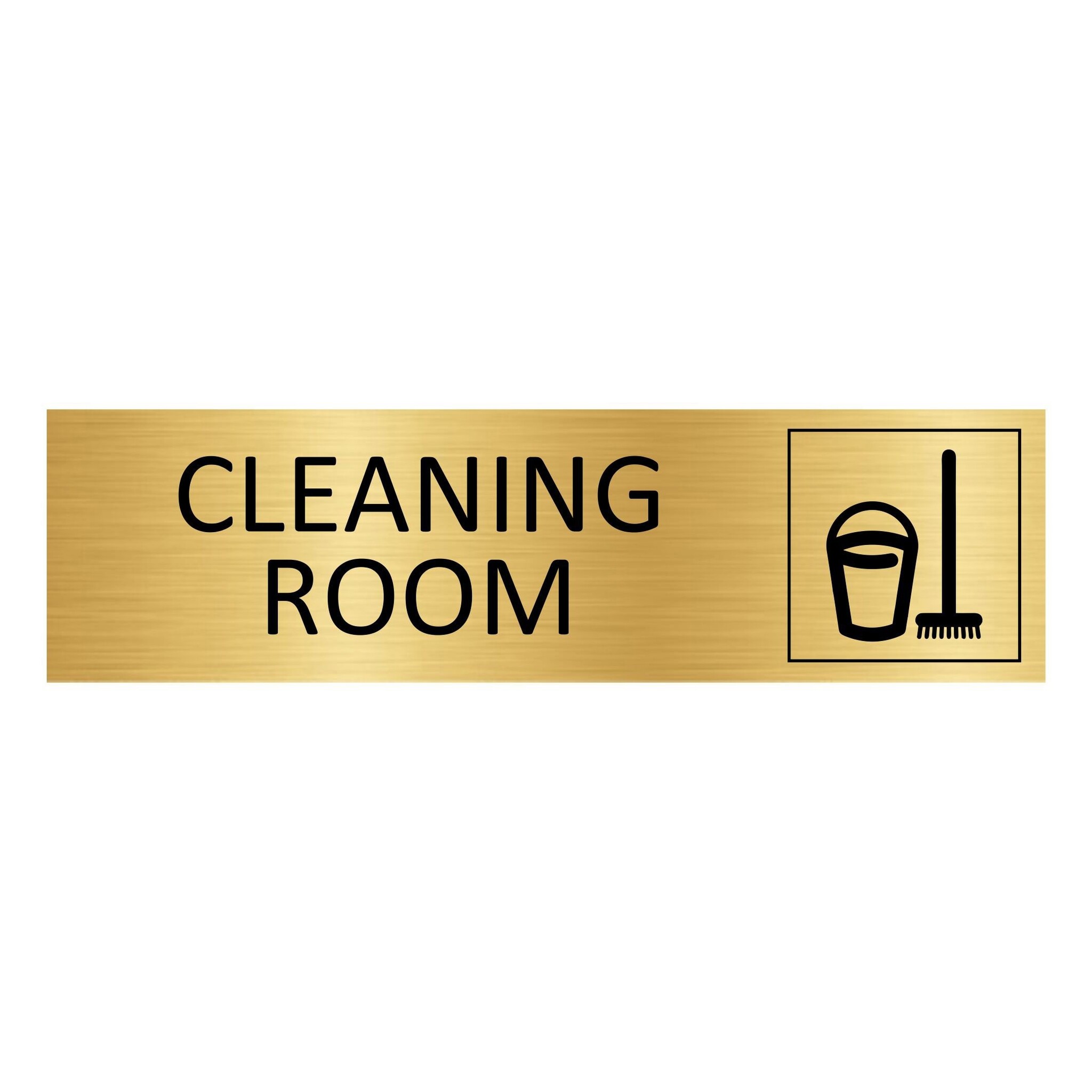 CombiCraft Goud aluminium deurbordje Cleaning room 165 x 45 mm - per 1 stuk