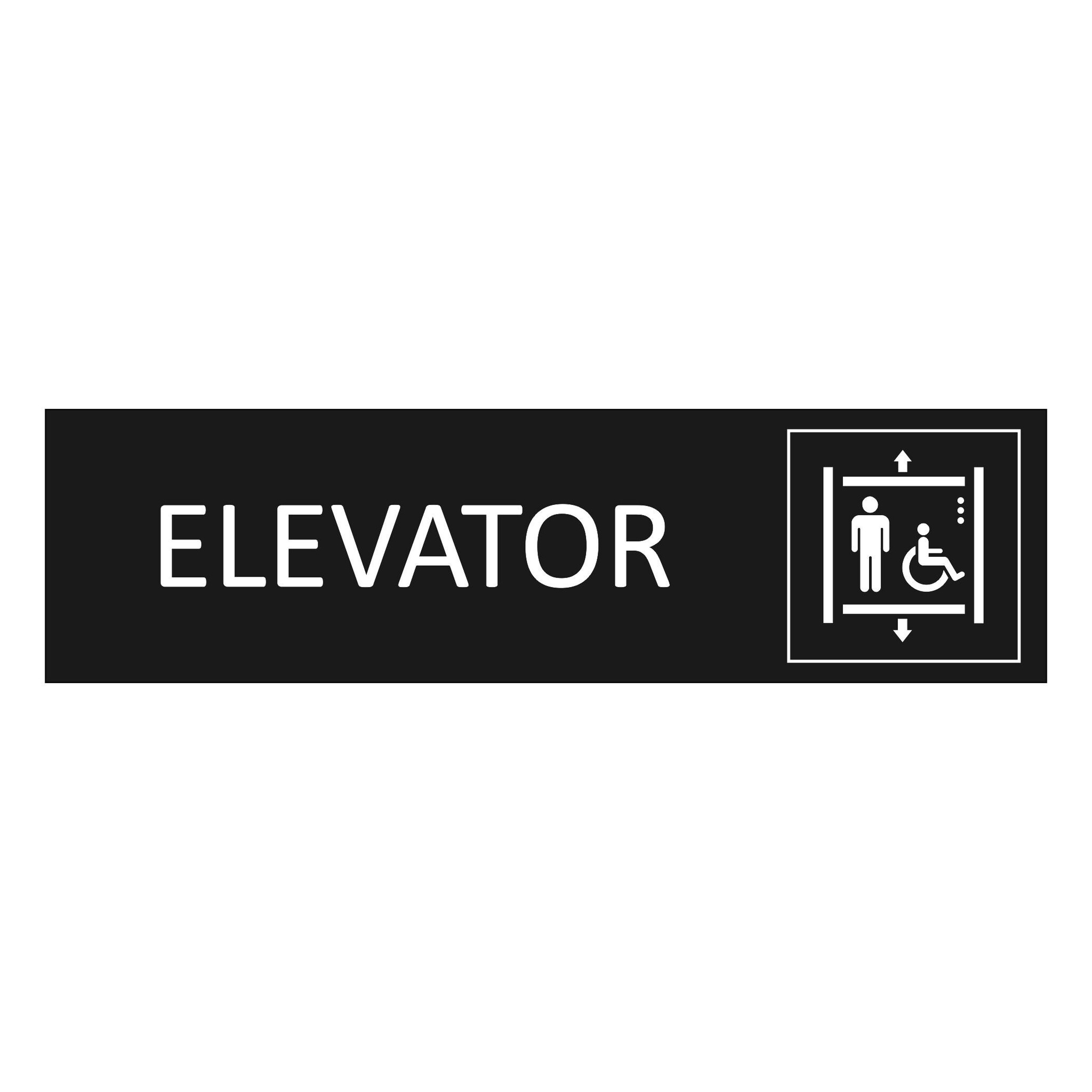 CombiCraft Zwart aluminium deurbordje Elevator 165 x 45 mm - per 1 stuk