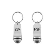 Petito hotel sleutelhanger met gravering zilver - per stuk