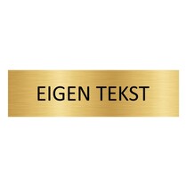 Goud aluminium deurbordje met eigen tekst