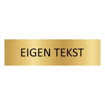 Goud aluminium deurbordje met eigen tekst
