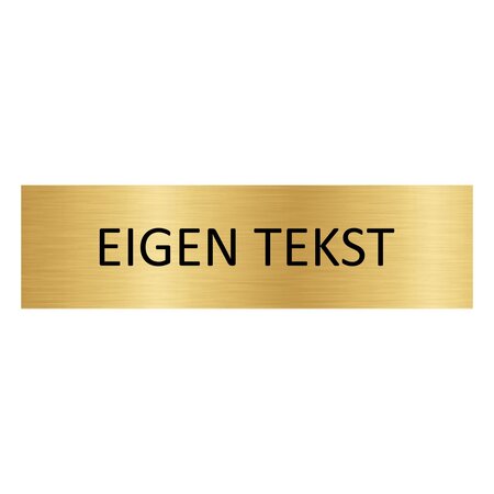 CombiCraft Goud aluminium deurbordje Met eigen tekst 165 x 45 mm - per 1 stuk