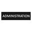 CombiCraft Zwart aluminium deurbordje Administration 165 x 45 mm - per 1 stuk