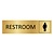 CombiCraft Goud aluminium deurbordje Restroom met zwart genderneutraal icoon