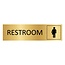 CombiCraft Goud aluminium deurbordje Genderneutraal restroom 165 x 45 mm - per 1 stuk