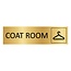 CombiCraft Goud aluminium deurbordje Coat room 165 x 45 mm - per 1 stuk