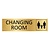 CombiCraft Goud aluminium deurbordje Family changing room en icon