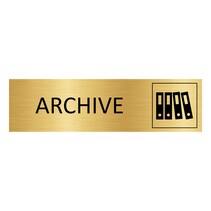 Goud aluminium deurbordje Archive