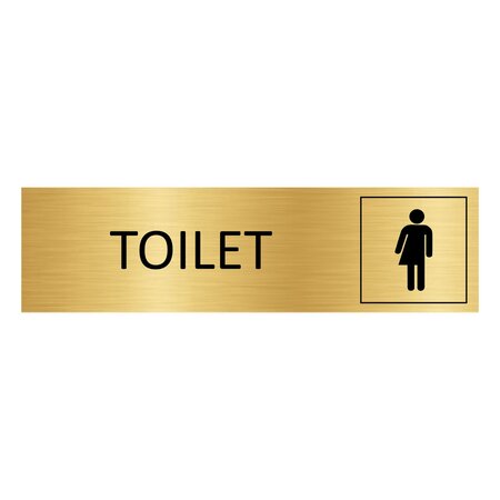 CombiCraft Goud aluminium deurbordje genderneutraal toilet