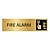 CombiCraft Goud aluminium deurbordje fire alarm