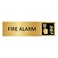 CombiCraft Goud aluminium deurbordje Fire alarm 165 x 45 mm - per 1 stuk