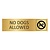 CombiCraft Goud aluminium deurbordje No dogs allowed