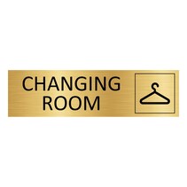 Goud aluminium deurbordje Changing room