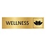 CombiCraft Goud aluminium deurbordje Wellness 165 x 45 mm - per 1 stuk
